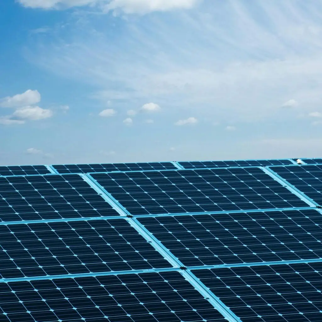 Solar Panels with Sky above